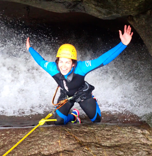 Canyoning Allgäu Abseilen Wasserfall Schluchtwanderung