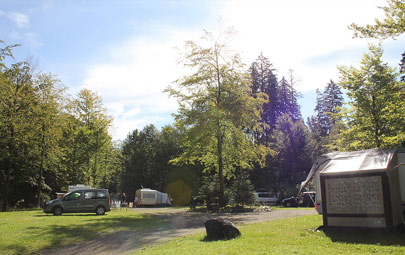 Unterkunft auf dem Campingplatz im Allgäu