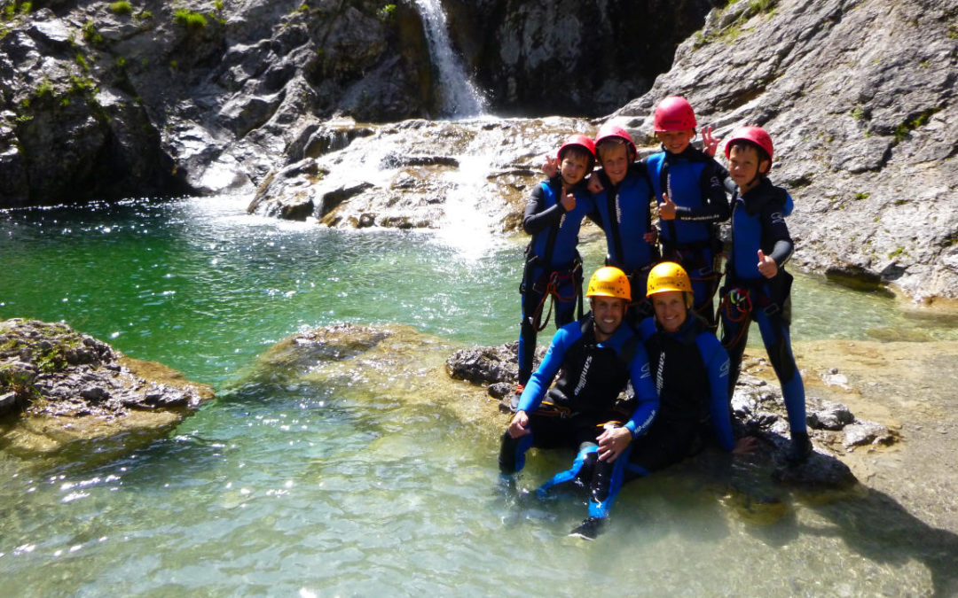 Ein Erlebnis für die ganze Familie bei der Canyoning Einsteiger Tour im Allgäu mit MAP Erlebnis