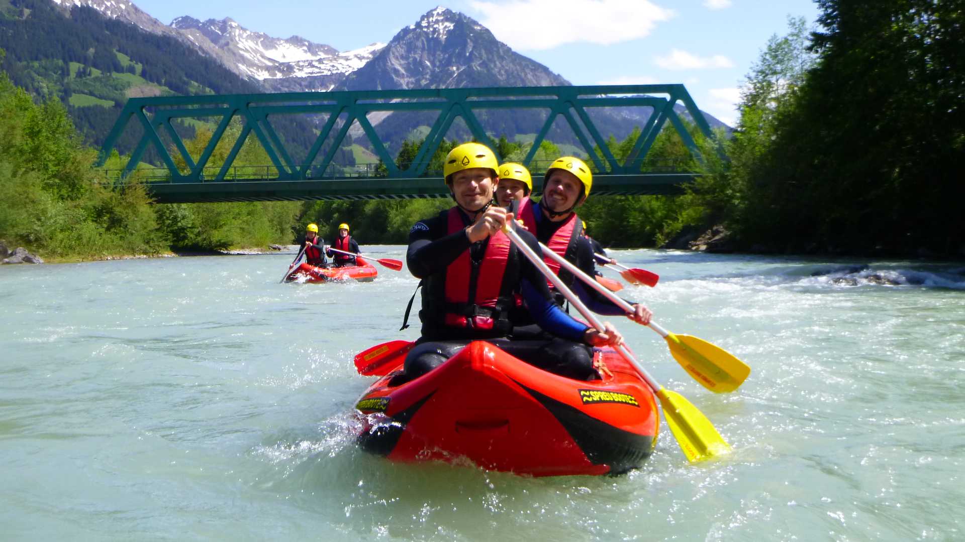 Rafting auf der Iller im Canadier